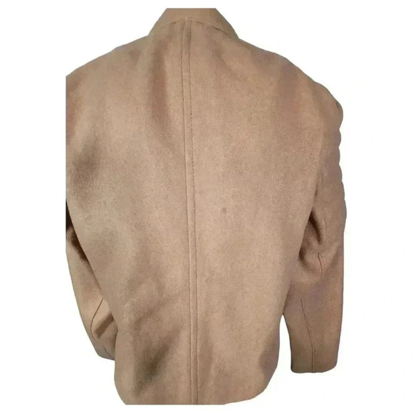 GAP Womens Vintage Moto Biker Wool Blend Tan Quilted Cropped Jacket Coat Small - Picture 6 of 15
